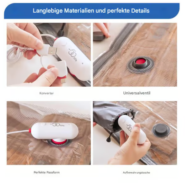 🎁 Hot Sale 50% OFF 🔥6 paquets de sacs de compression sous vide électriques USB - Gagnez de l'espace, voyagez léger !