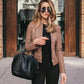 Veste d'automne pour femme en cuir souple pour un usage quotidien