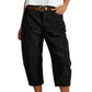 👖 50 % DE RÉDUCTION EN CE MOMENT ! 🌿 Capri cargo décontracté pour femme – Grandes poches pratiques, tissu respirant et coupe ample ✨