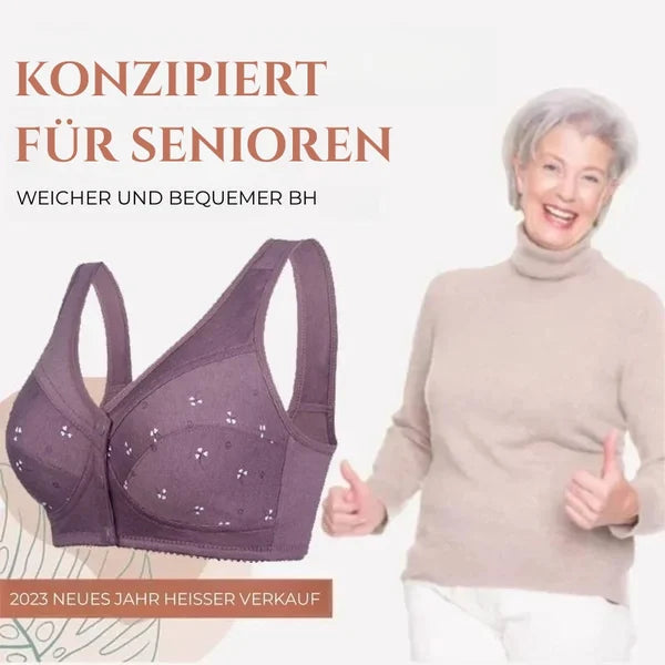 Un acheté, un offert🔥Vente pour la fête des mères - 49% de réduction😍2026 Nouveau design pour le soutien-gorge en coton à fermeture frontale senior🥰