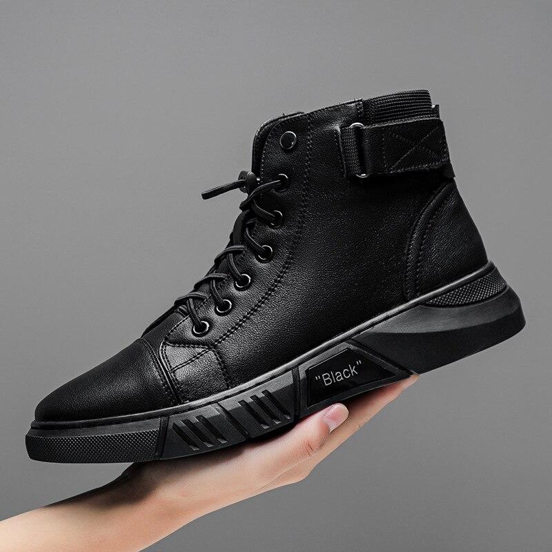 🎁 Soldes 49 % DE RÉDUCTION 🔥BOTTES EN CUIR NOIR MARTINI