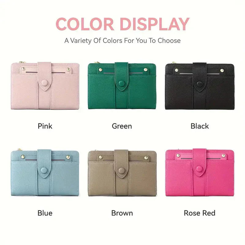 🔥Hot Sale😍Portefeuille multi-compartiments en cuir pour femme avec porte-cartes (achetez-en 1 et obtenez-en 1 gratuit)
