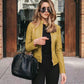Veste d'automne pour femme en cuir souple pour un usage quotidien