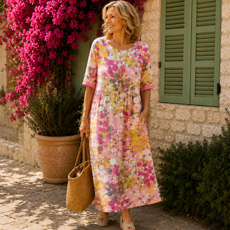 💥✨Offre spéciale à durée limitée : 50 % de réduction -👗Robe ample à imprimé floral pour femme