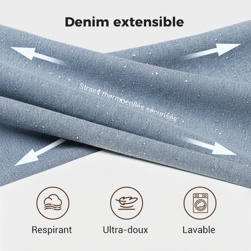 ✨2025 Hot Sale - 50% de réduction✨👗Jeans à jambe droite avec strass