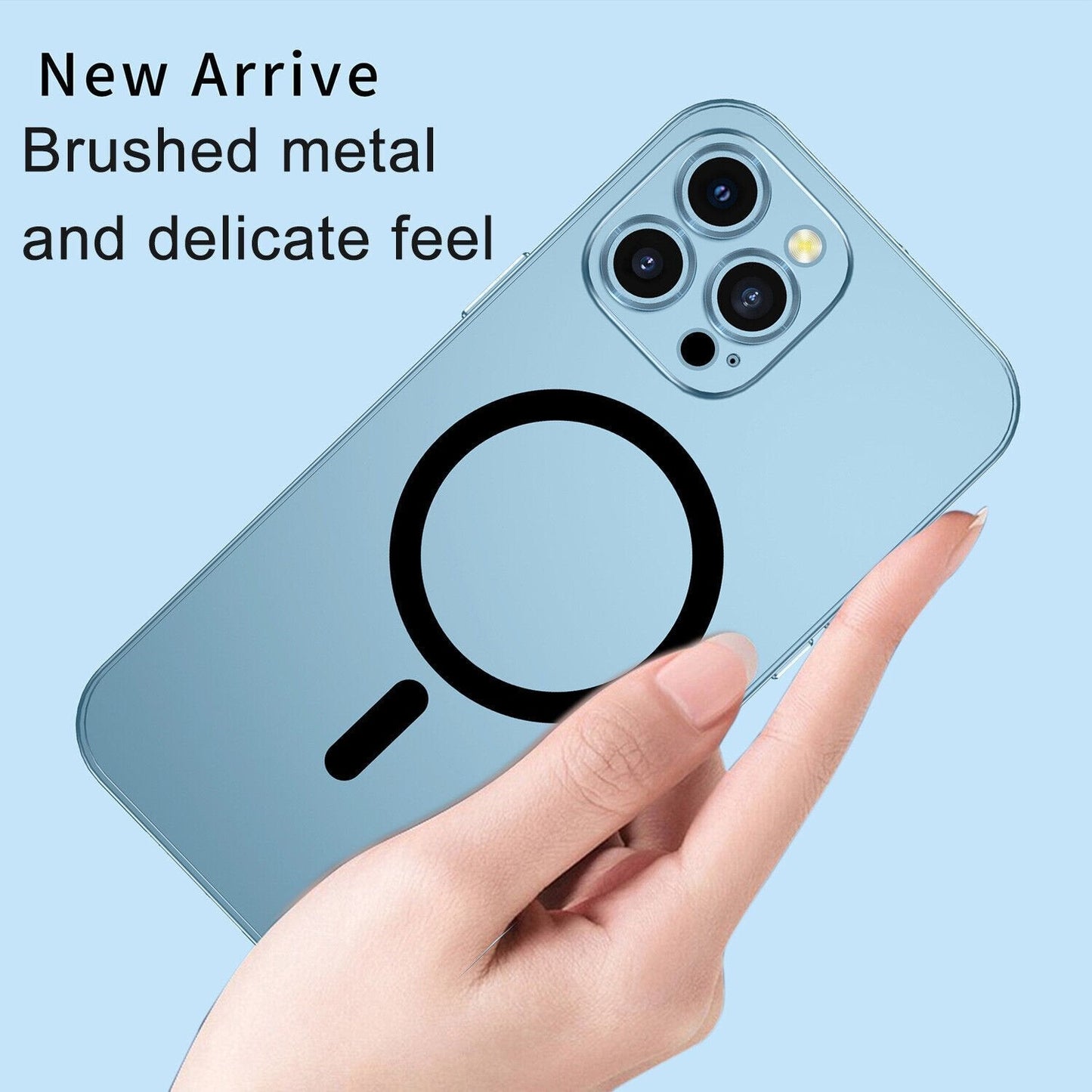 Chargement magnétique Aluminium Métal Bumper Matte Case Cover pour iPhone
