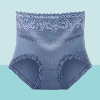 【Dernier jour pour acheter 1 et obtenir 2 gratuits】🎅🎊Culotte taille haute en dentelle avec ourlets latéraux.