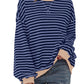 🔥Offre 49% OFF😲 - Chemise oversize rayée à manches longues pour femmes