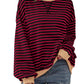 🔥Offre 49% OFF😲 - Chemise oversize rayée à manches longues pour femmes