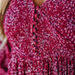 🎅49 % de réduction 💃 Robe longue doublée à taille smockée en rayonne à fleurs pour femme