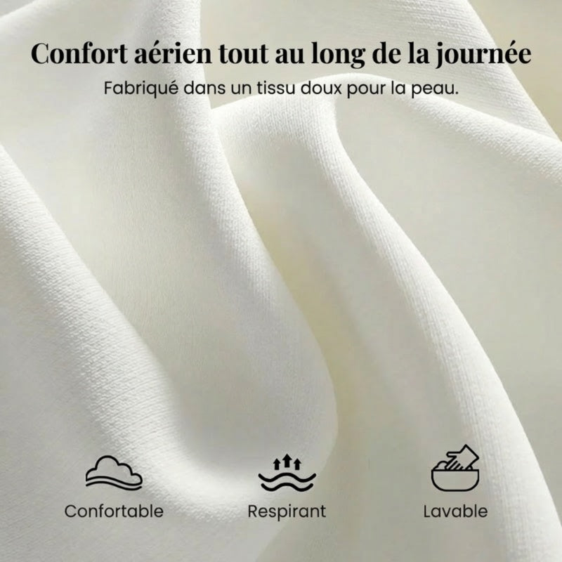 🔥Ensemble décontracté pour femme avec haut à col en V et pantalon taille haute