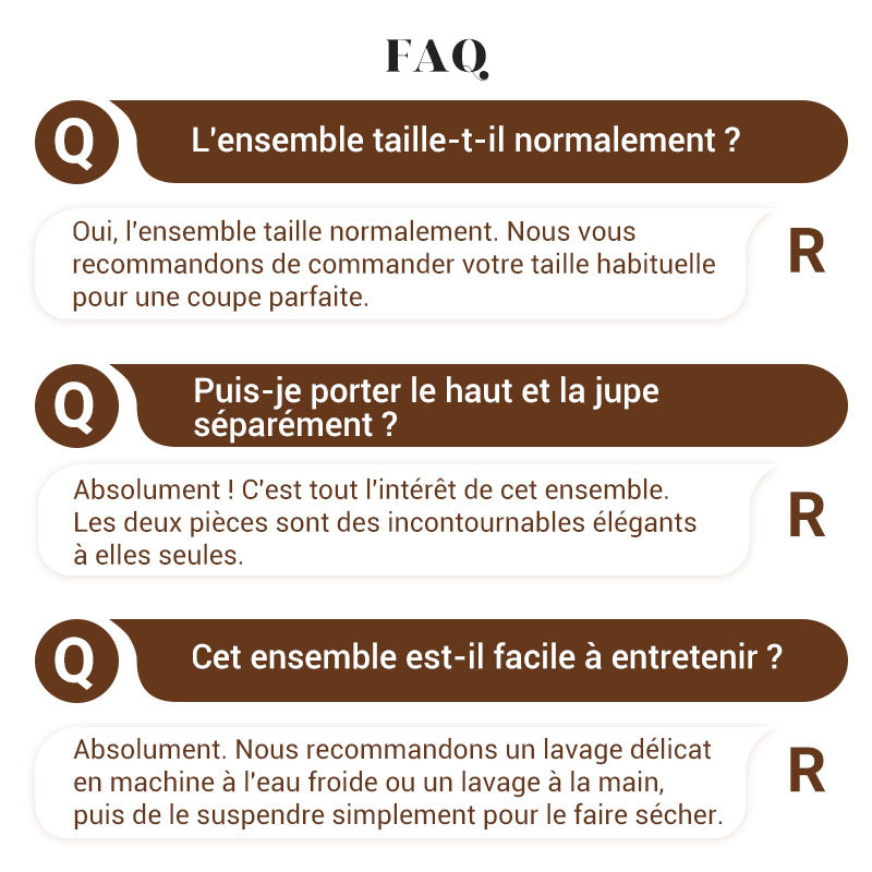 Ensemble 2 pièces pour femme : haut en maille et robe en maille