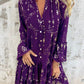 💐Femme Motif Géométrique Confortable robe midi avec col en V