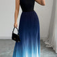 ❤️Robe longue sans manches plissée à effet ombré et col haut