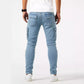 Pantalon cargo en denim stretch