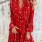 💐Femme Motif Géométrique Confortable robe midi avec col en V