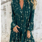 💐Femme Motif Géométrique Confortable robe midi avec col en V