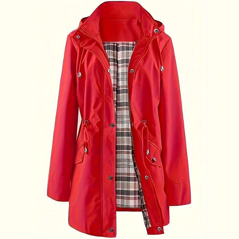 ⏳Promotion Éclair⏰Vestes décontractées de couleur unie, manteaux coupe-vent imperméables🧥