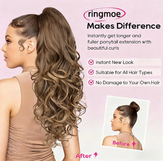 💜Promotion à durée limitée 50 % de réduction💜Extension de queue de cheval ondulée à clip