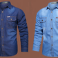 🔥‑56%👔 Chemise en Jean Homme Manches Longues, Modèle Décontracté avec Deux Poches Poitrine🤍 Style Utilitaire Intemporel !