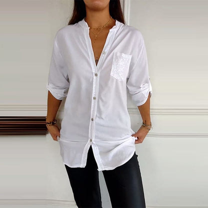 🔥Summer Sale🔥2024 Sequins Casual Patchwork Top