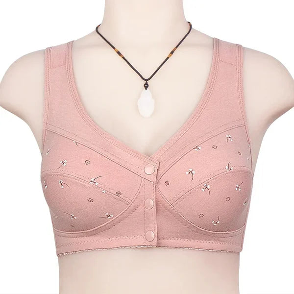 Un acheté, un offert🔥Vente pour la fête des mères - 49% de réduction😍2026 Nouveau design pour le soutien-gorge en coton à fermeture frontale senior🥰