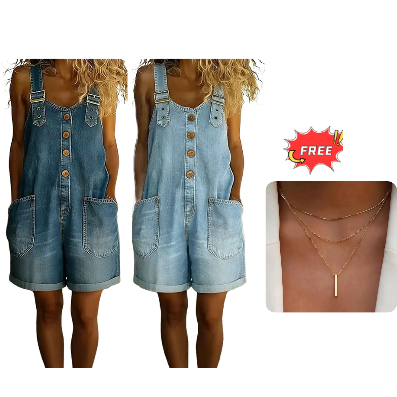 Combinaison en jean décontractée pour femme