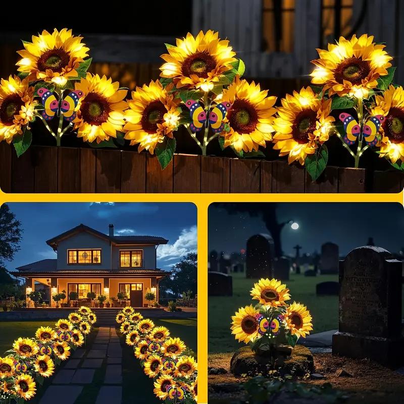 💐50% DE RÉDUCTION ! Lampes Solaires Tournesol – Étanches & Décoration Jardin 🌻💛【Offre Limitée】