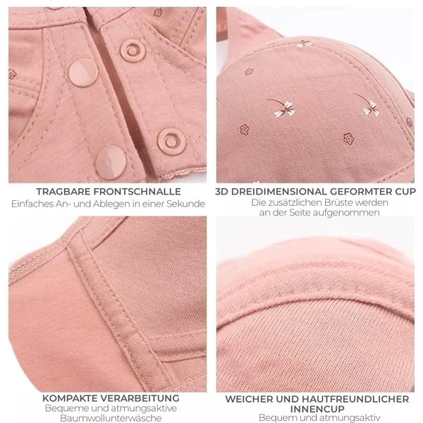 Un acheté, un offert🔥Vente pour la fête des mères - 49% de réduction😍2026 Nouveau design pour le soutien-gorge en coton à fermeture frontale senior🥰