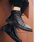 🎁 Soldes 49 % DE RÉDUCTION 🔥BOTTES EN CUIR NOIR MARTINI