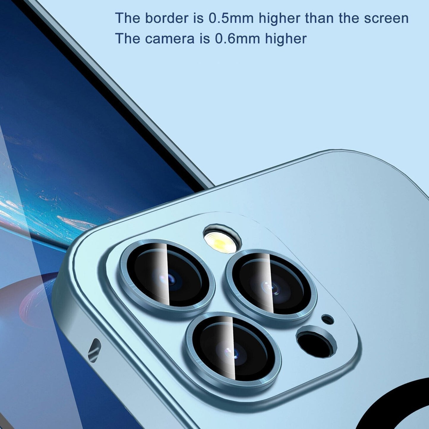 Chargement magnétique Aluminium Métal Bumper Matte Case Cover pour iPhone