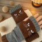 🎁 Promotion du dernier jour 50 % DE RÉDUCTION 🐱 Gants tricotés pour femmes avec motif chat — Pour des mains au chaud et des doigts libres 🧶