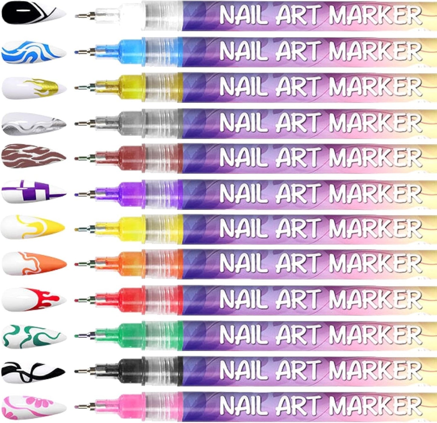 ⏳Ensemble Set de 12 stylos pour nail art🎨💅