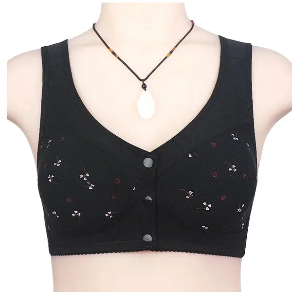 Un acheté, un offert🔥Vente pour la fête des mères - 49% de réduction😍2026 Nouveau design pour le soutien-gorge en coton à fermeture frontale senior🥰