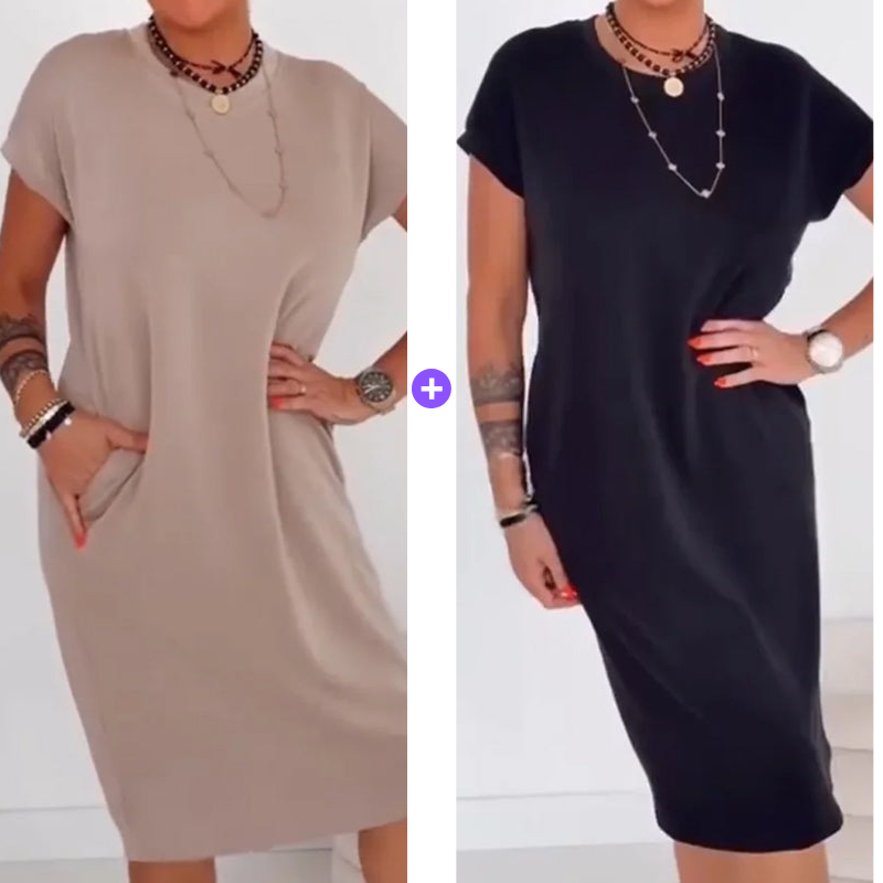 Robe t-shirt à manches courtes pour femmes