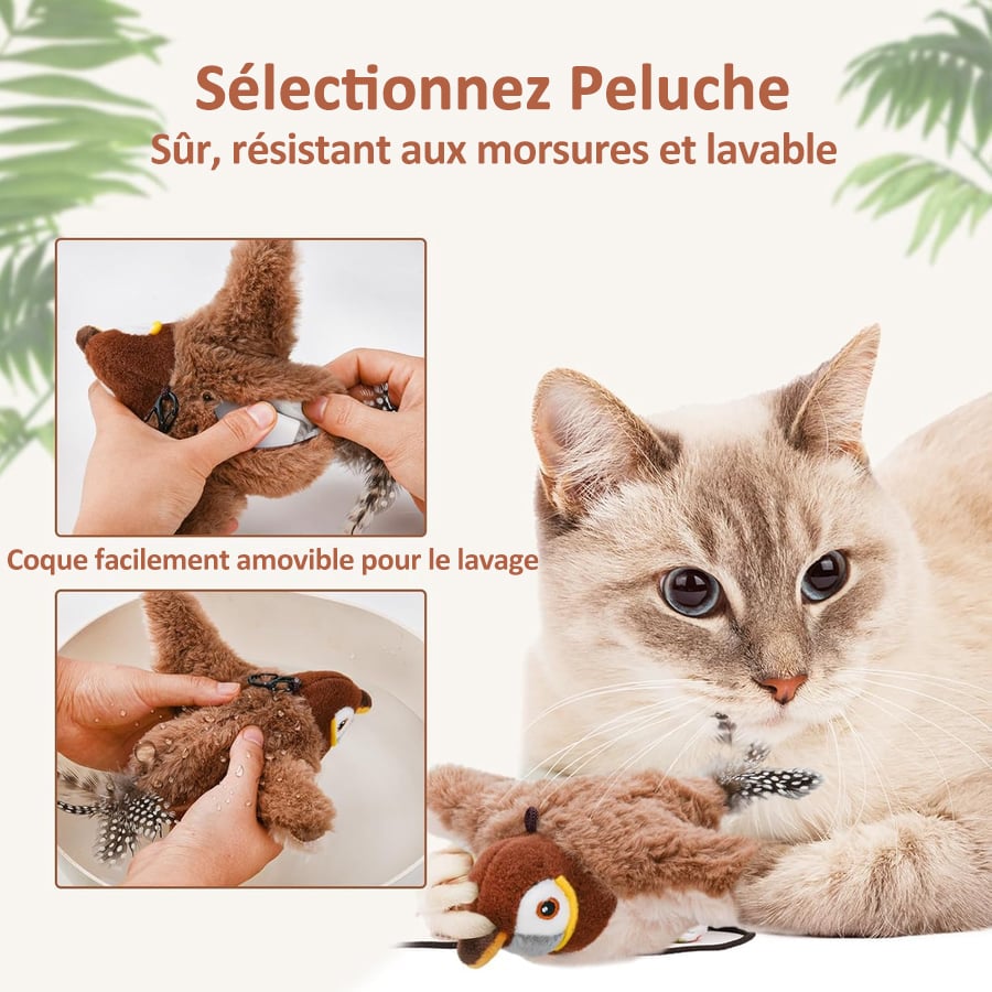 🔥Dernier jour 49% de réduction🐦Jouets à l'herbe à chat pour oiseaux à ailes battantes