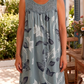 Robe imprimée sans manches à col rond pour femme