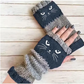 🎁 Promotion du dernier jour 50 % DE RÉDUCTION 🐱 Gants tricotés pour femmes avec motif chat — Pour des mains au chaud et des doigts libres 🧶