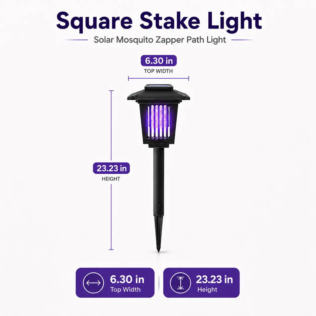 ✨Retour limité en été&Durée limitée 50% de réduction✨🚫🦟Solar Mosquito Zapper Lamp Stake