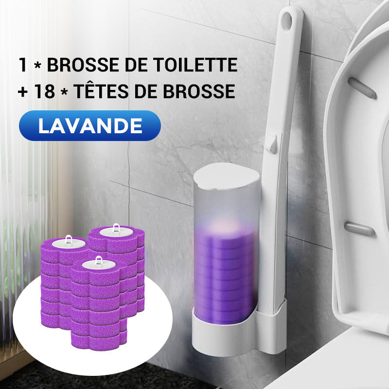 🏆✨Ensemble de Brosse à Toilettes avec Têtes de Remplacement Jetables