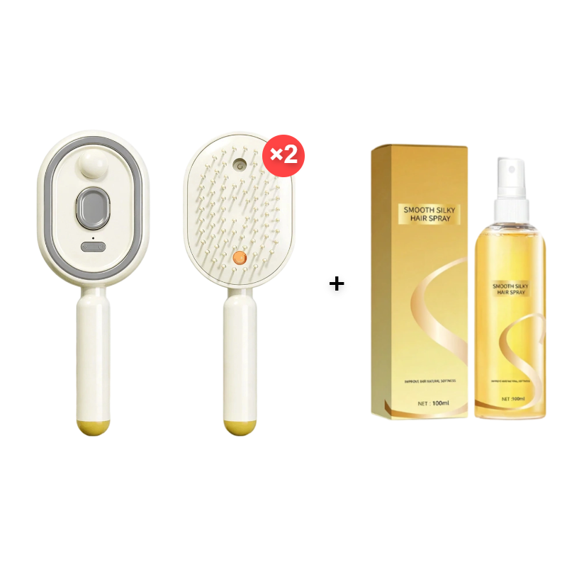 💝 50 % DE RÉDUCTION EN CE MOMENT ! 💐 Brosse à cheveux électrique avec fonction brumisation et massage – Massage apaisant du cuir chevelu, brumisation fine et conception pour un soin des cheveux en douceur ✨