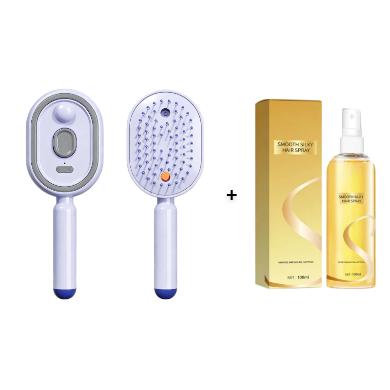 💝 50 % DE RÉDUCTION EN CE MOMENT ! 💐 Brosse à cheveux électrique avec fonction brumisation et massage – Massage apaisant du cuir chevelu, brumisation fine et conception pour un soin des cheveux en douceur ✨