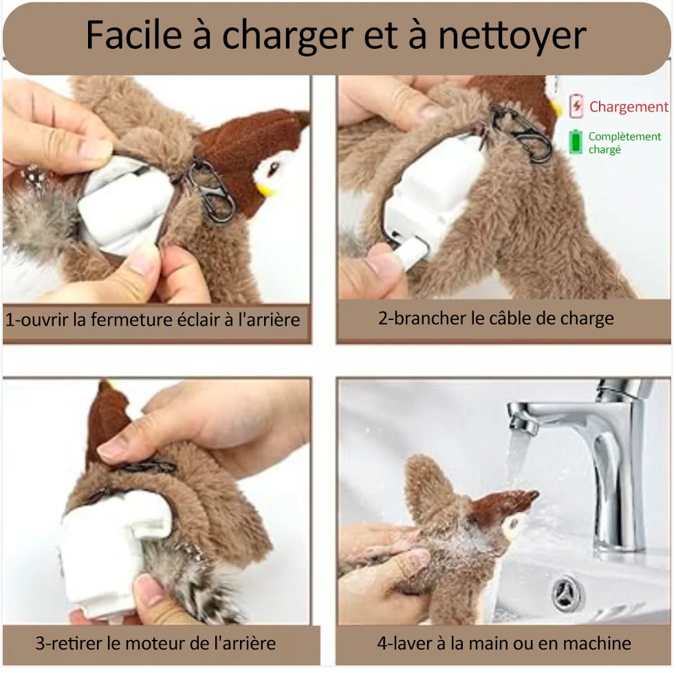 🔥Dernier jour 49% de réduction🐦Jouets à l'herbe à chat pour oiseaux à ailes battantes