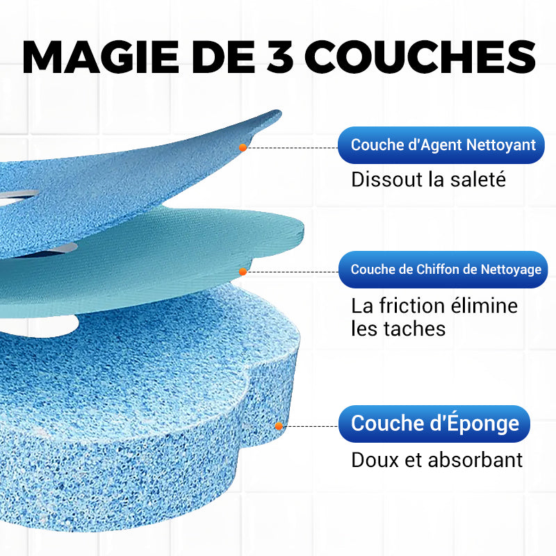 🏆✨Ensemble de Brosse à Toilettes avec Têtes de Remplacement Jetables