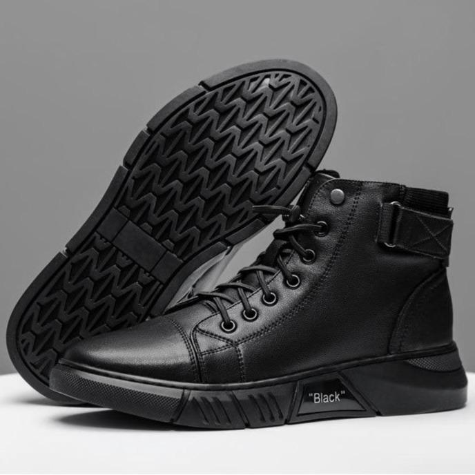 🎁 Soldes 49 % DE RÉDUCTION 🔥BOTTES EN CUIR NOIR MARTINI