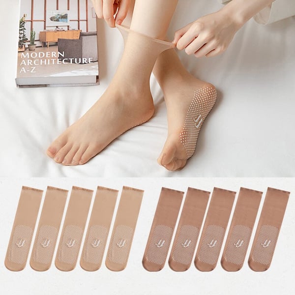 🔥Achetez-en 10, obtenez-en 10 gratuits🔥Chaussettes soyeuses en coton antidérapantes