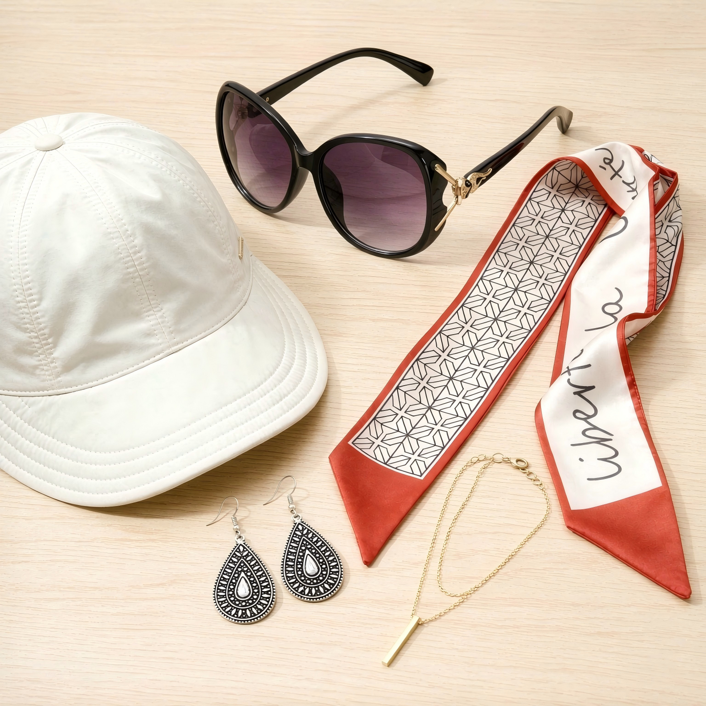💞Offre Exclusive : Le Coffret à -50% 💞Coffret Accessoires Femme - Chapeau, Lunettes, Écharpe & Bijoux