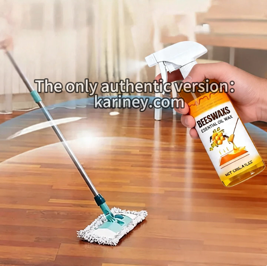 ✨ Spray pour parquet à la cire d'abeille ScratchErase – Nettoie, redonne de l'éclat et élimine les rayures ! 🧹
