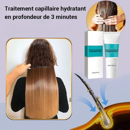 ⏰50% de réduction pour une durée limitée💞Crème Lissante Traitement Soie et Kératine