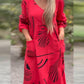 🔥🌷 Robe à col V en coton et lin 💃